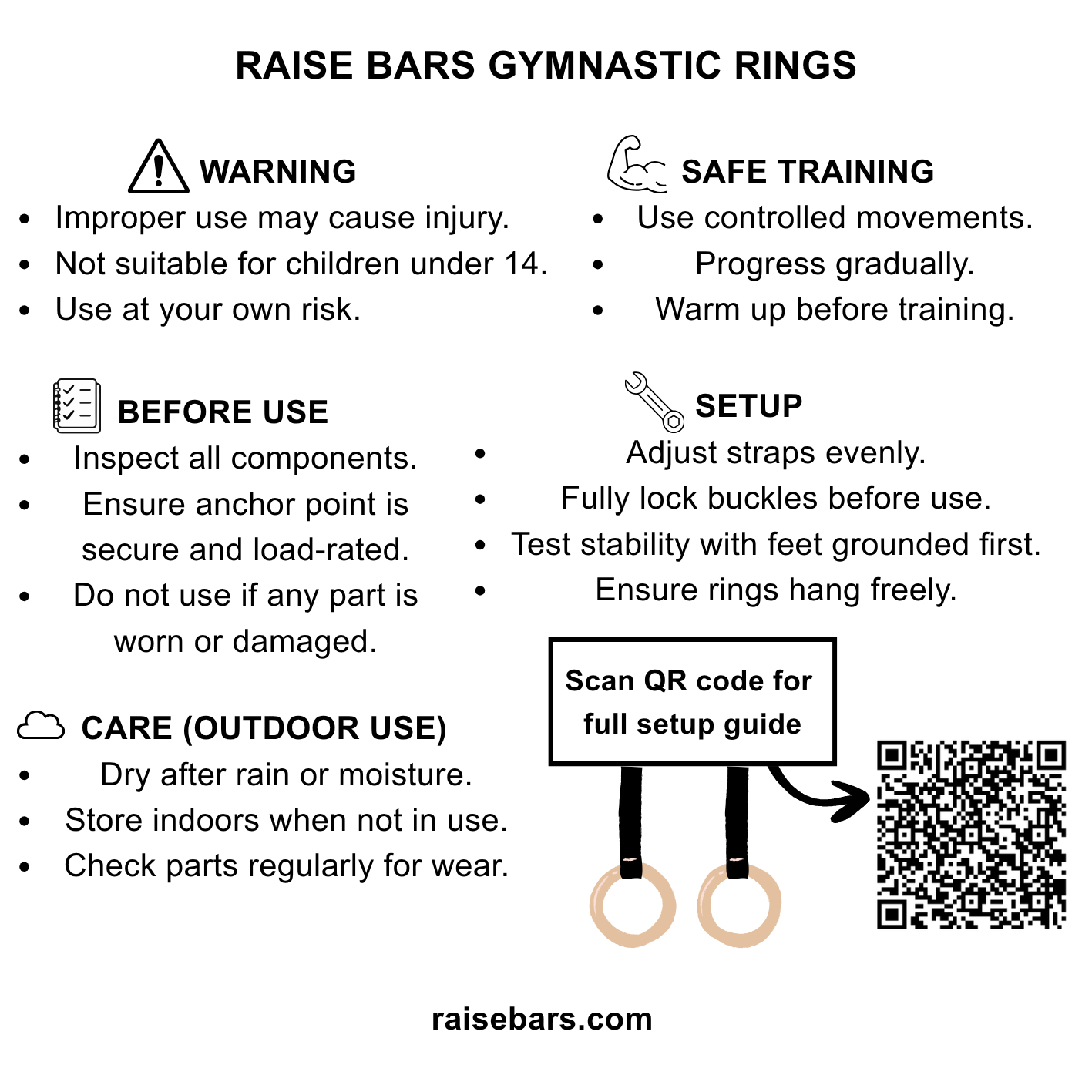 Classic Wooden Gymnastic Rings - 28mm Calisthenics Rings with Adjustable Straps
